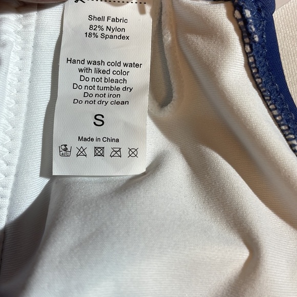 Charmo blue scalloped Swimsuit bikini two-piece Small NWT - Picture 8 of 8